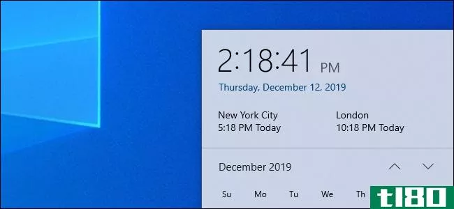 如何在Windows10的任务栏上查看多个时区时钟