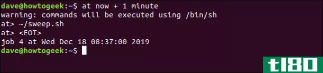 如何在linux上使用at和batch来调度命令