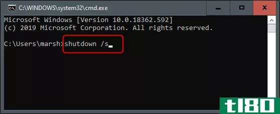 如何使用命令提示符关闭windows 10 pc