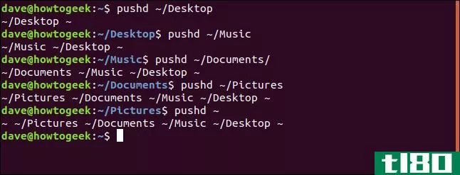 linux下如何使用pushd和popd