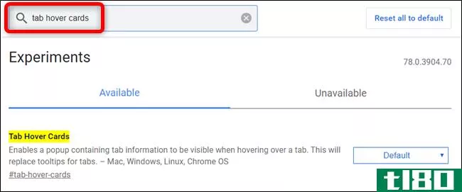 如何禁用谷歌浏览器的标签悬停卡