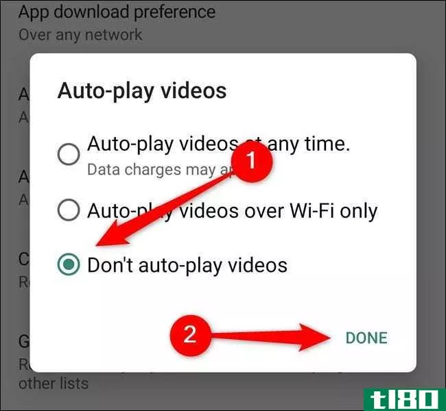 如何在android上的google play商店中禁用自动播放视频
