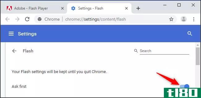 如何在googlechrome76中启用adobeflash+