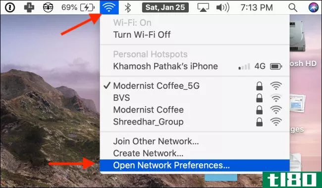 如何在mac上优先考虑wi-fi网络