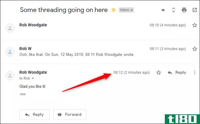 如何在gmail会话线程上查看新邮件