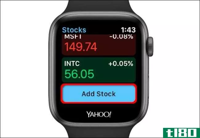 如何在apple watch上定制stocks应用程序