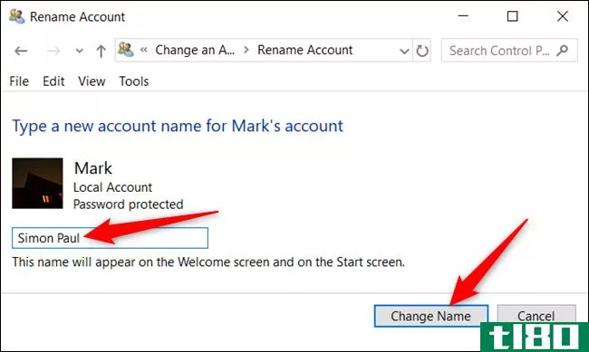 如何在Windows10的登录屏幕上更改您的姓名