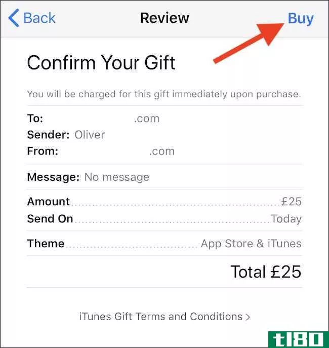 如何立即发送itunes（或app store）礼品卡