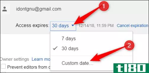 在google驱动器上共享文件时如何设置过期日期