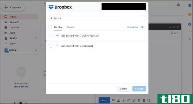 如何使用新的gmail附加组件（如dropbox）