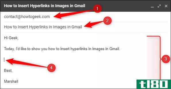 如何在gmail的图片中**超链接