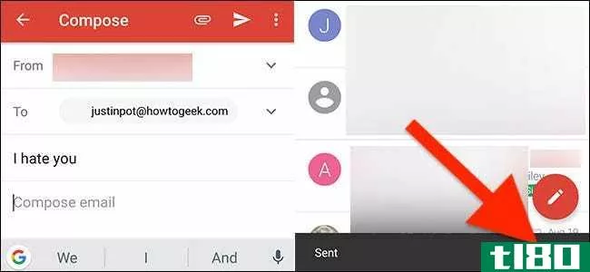 gmail现在在android上有一个undo send按钮