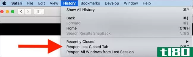 如何在mac上重新打开safari中关闭的选项卡和窗口