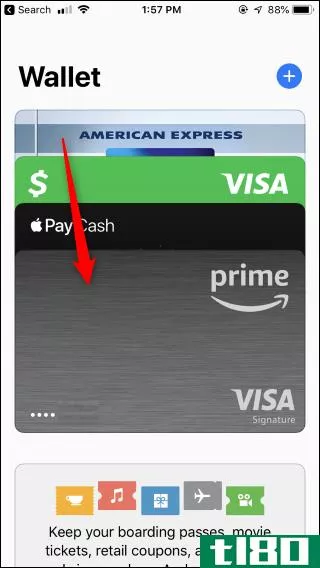 如何在apple pay on iphone中更改默认卡