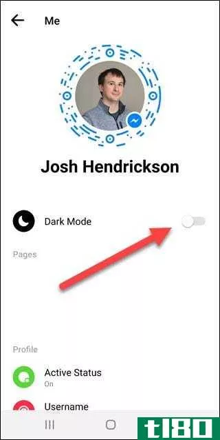 如何在facebook messenger中启用暗模式
