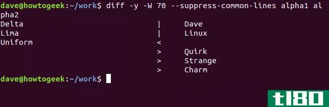 如何在linux终端上比较两个文本文件