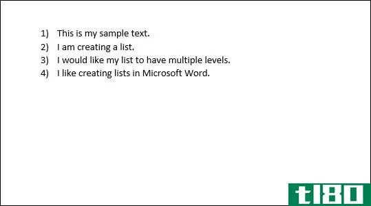 如何在microsoft word中创建和使用多级列表