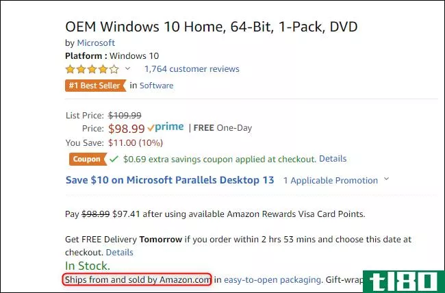 从亚马逊购买windows10时要小心仿冒品