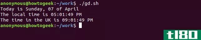 如何在linux终端中显示日期和时间（并在bash脚本中使用）