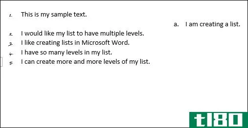 如何在microsoft word中创建和使用多级列表