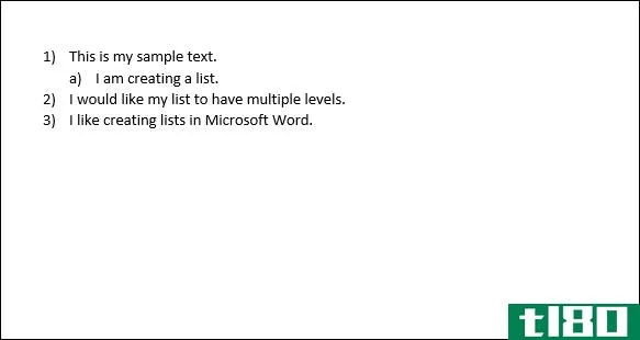 如何在microsoft word中创建和使用多级列表