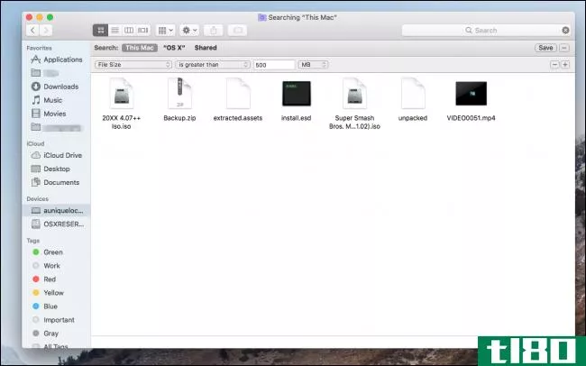 如何在mac上查找和删除大型文件
