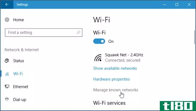 如何在windows 10上删除已保存的wi-fi网络
