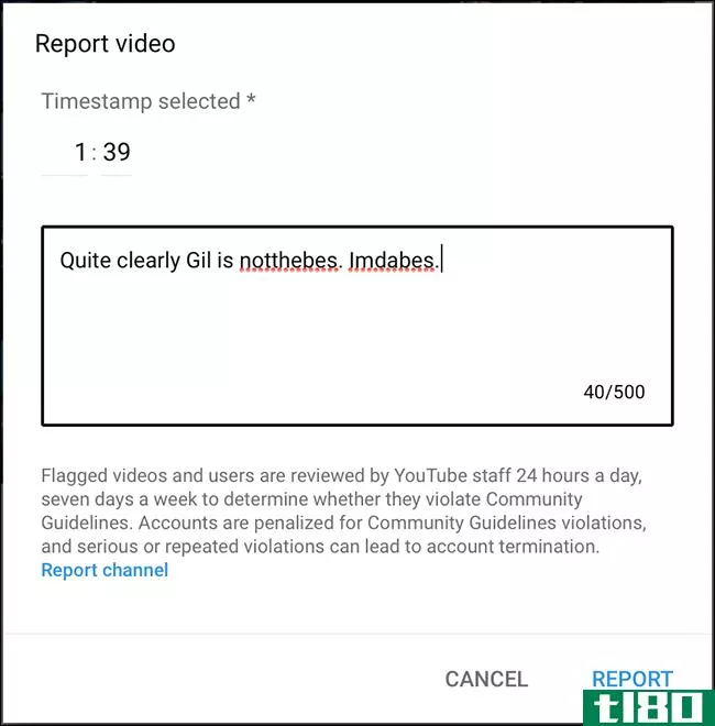 如何报告youtube视频和评论