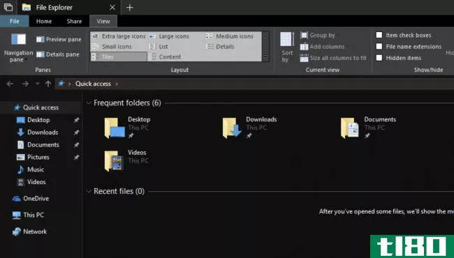 在最新的windows10更新中，微软在文件资源管理器中添加了一个暗主题