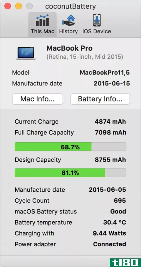 如何检查macbook的电池状况