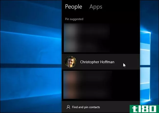 如何使用Windows10任务栏上的“我的人”