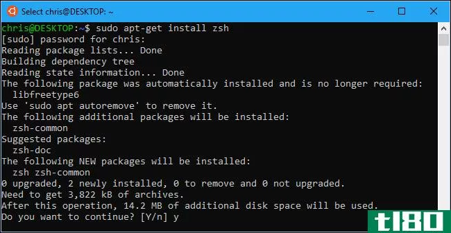 如何在windows10中使用zsh（或其他shell）