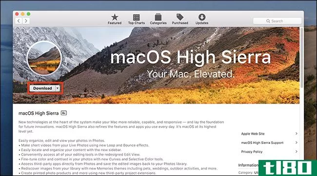如何将mac升级到high sierra