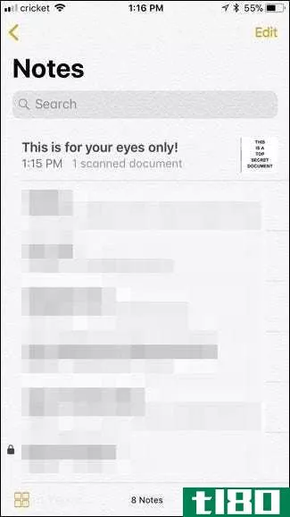 如何使用iphone的notes应用程序扫描文档