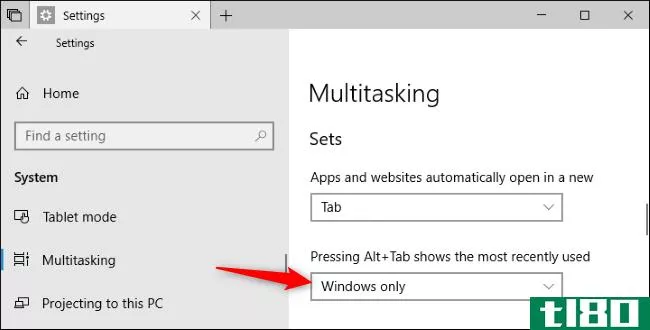 如何禁用windows 10的选项卡在alt+tab中显示