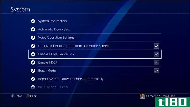 如何使用hdmi cec使用playstation 4或pro自动打开电视