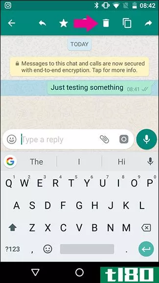 如何删除whatsapp消息