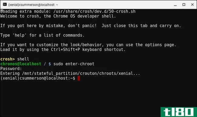 如何在chromebook上运行linux应用程序而不打开完整的linux窗口