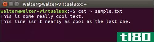 linux下如何使用命令行快速创建文本文件
