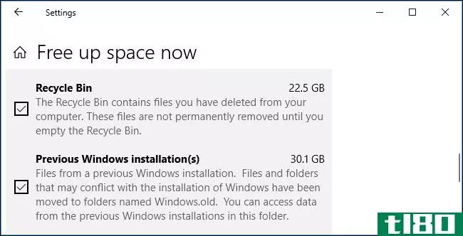 使用windows 10的新“空闲空间”工具清理硬盘