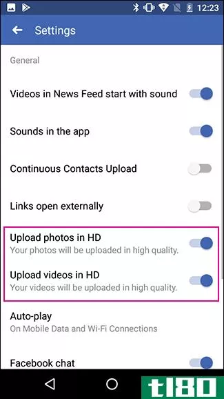 如何阻止facebook从你的**上传低质量的照片和视频