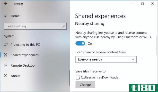 如何在Windows10上使用附近共享