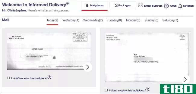 如何在邮件到达之前查看您收到的包裹和邮件
