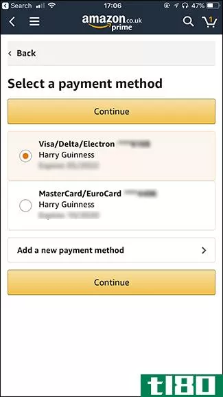 如何在amazon上更改您的默认信用卡（并清理列表）