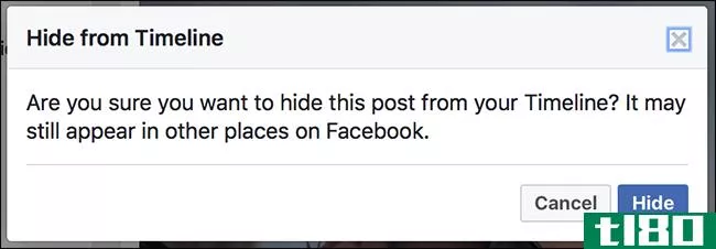如何隐藏facebook帖子（不删除）