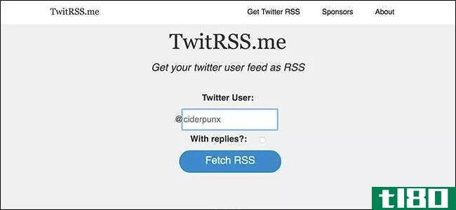 如何在rss阅读器中跟踪twitter提要