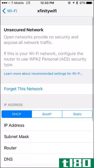 为什么我的iphone会显示wi-fi网络的“安全建议”？