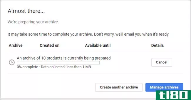 如何下载所有gmail、日历、文档和其他google数据的备份档案