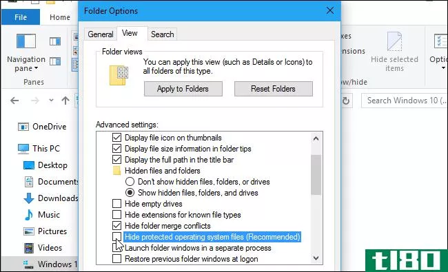 如何在Windows7、8或10中显示隐藏的文件和文件夹