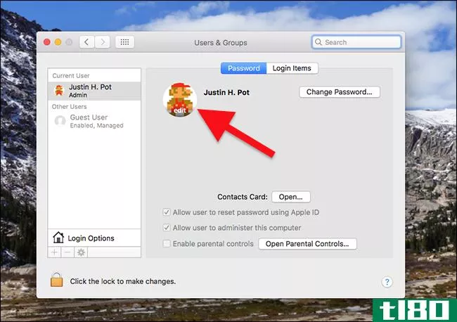如何在mac上更改用户配置文件图片